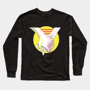 Holding Hands Tshirt Design Long Sleeve T-Shirt